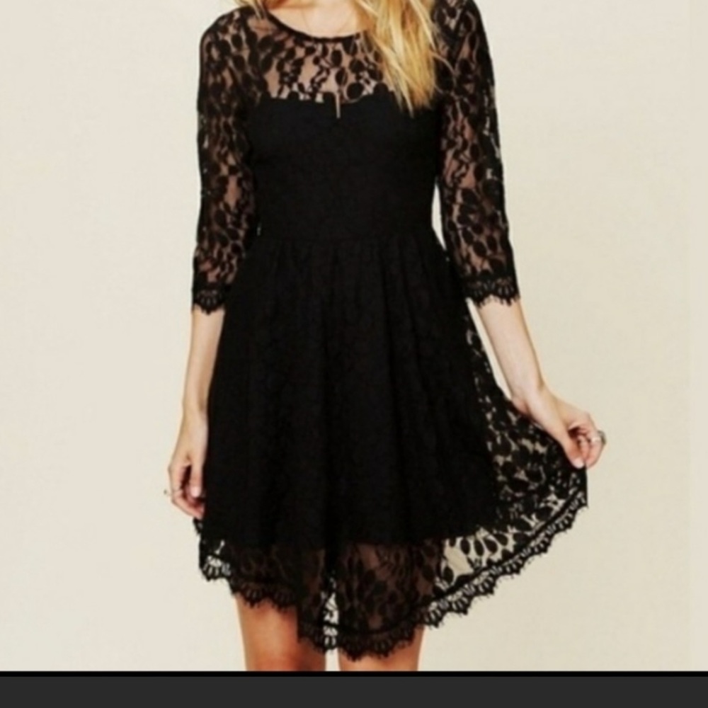 Free People Lace Overlay Dress